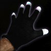 Flashing LED Gloves (aka Midnight Mitts) -Multicolor Black Glove (One Pair)